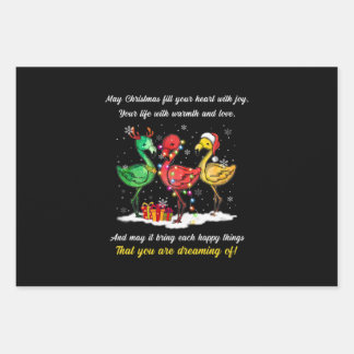 Flamingo Kerstmis Inpakpapier Vel