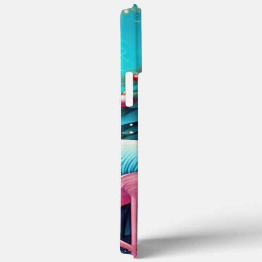 Flamingo Kerstmis iPhone / iPad hoesje (Achterkant / Rechts)