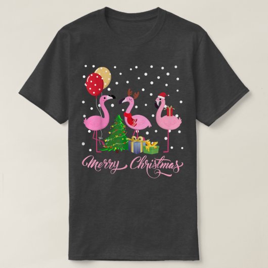 Flamingo Kerstmis - Kerstmis Licht Kerst Kerstmis T-shirt (Design voorkant)