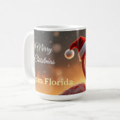 Flamingo Kerstmis Koffiemok (Voorkant links)