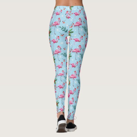 Flamingo Kerstmis Leggings (Achterkant)