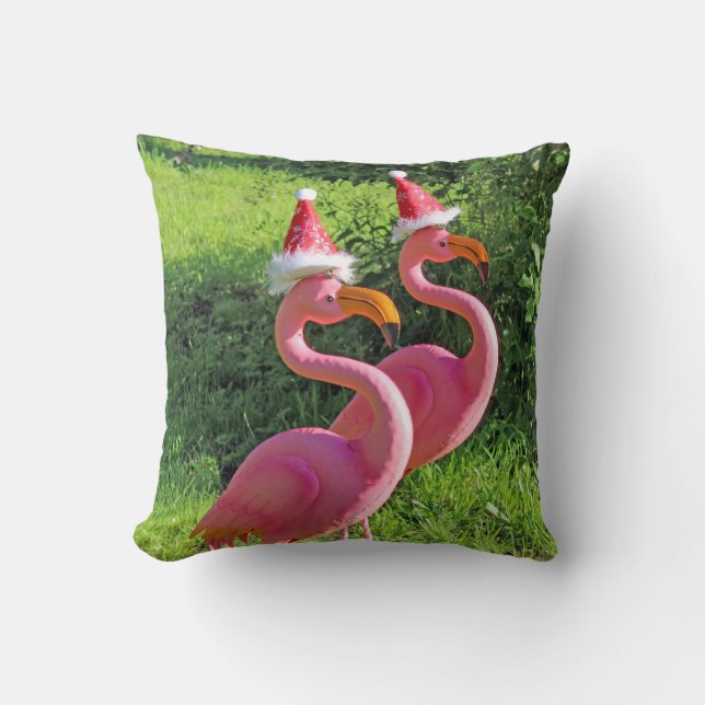 Flamingo Kerstmis Pillow! Kussen (Voorkant)