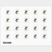 Flamingo Kerstmis Ronde Sticker (Vel)