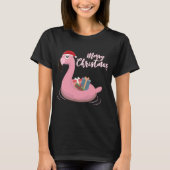 Flamingo Kerstmis T-shirt (Voorkant)