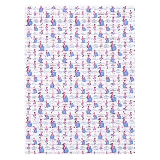 Flamingo Kerstmis Tafelkleed (Voorkant)