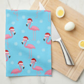 Flamingo Kerstmis Theedoek (Quarter Fold)