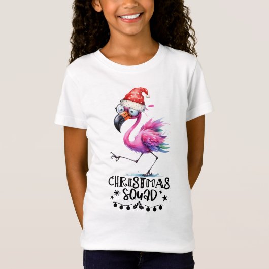 Flamingo Kerstmis uit Florida Kerstmis T-shirt (Voorkant)