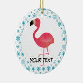 Flamingo Kerstornament Gift Keramisch Ornament (Rechts)
