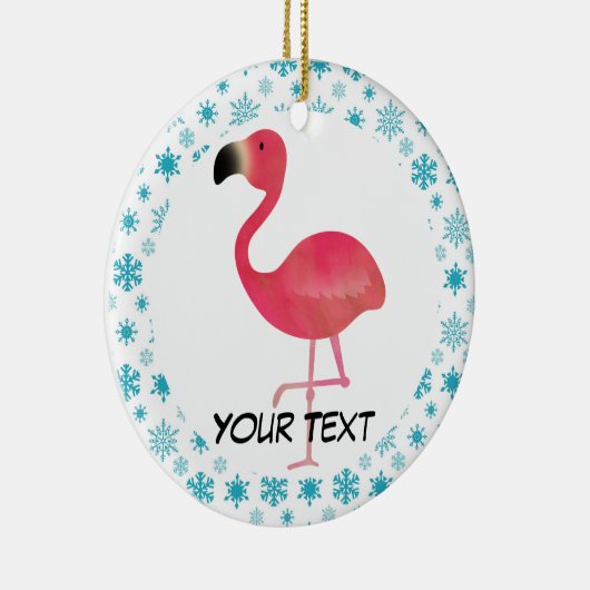 Flamingo Kerstornament Gift Keramisch Ornament (Rechts)