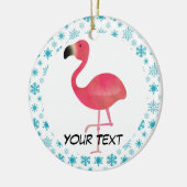 Flamingo Kerstornament Gift Keramisch Ornament (Links)