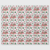 Flamingo Kerstthema Cadeaupapier (Vlak)