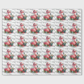Flamingo Kerstthema Cadeaupapier (Vlak)