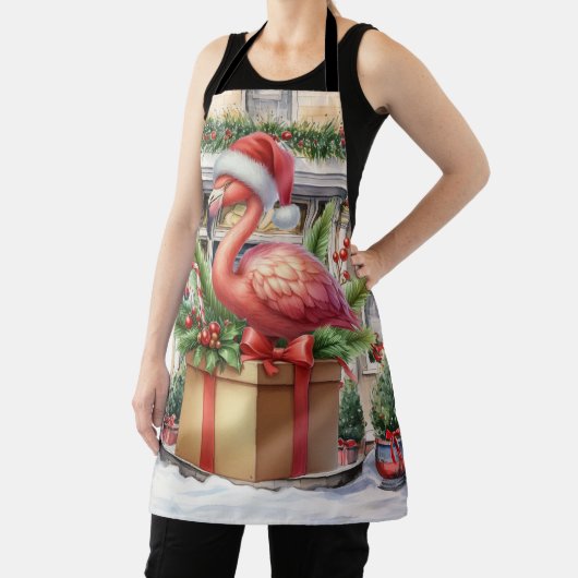 Flamingo Kerstthema Schort (Insitu)