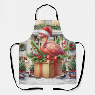 Flamingo Kerstthema Schort