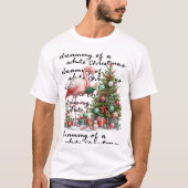 Flamingo Kerstthema T-shirt (Voorkant)