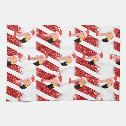 Flamingo Kerstthema Theedoek (Horizontaal)