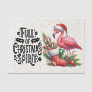 Flamingo Kerstthema Tissuepapier