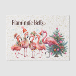 Flamingo Kerstthema Tissuepapier