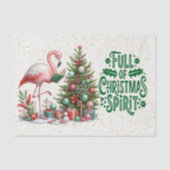 Flamingo Kerstthema Tissuepapier (Voorkant)