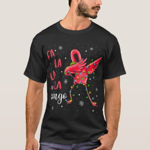 Flamingo Kerstverlichting Grappige Kerstmis Kerstm T-shirt
