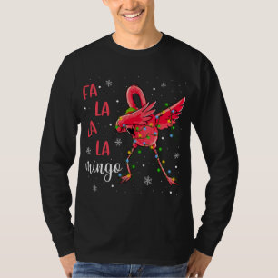 Flamingo Kerstverlichting Grappige Kerstmis Kerstm T-shirt