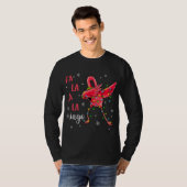 Flamingo Kerstverlichting Grappige Kerstmis Kerstm T-shirt (Voorkant volledig)