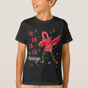 Flamingo Kerstverlichting Grappige Kerstmis Kerstm T-shirt