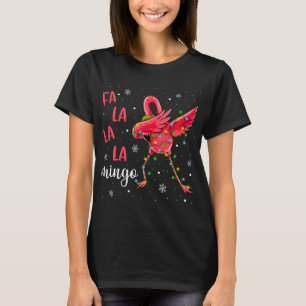 Flamingo Kerstverlichting Grappige Kerstmis Kerstm T-shirt