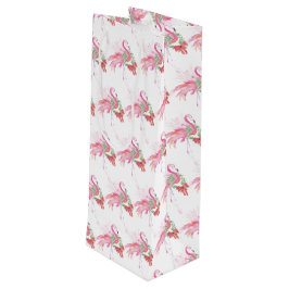 Flamingo Kerstwijn Gift Bag Wijn Cadeautas