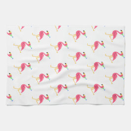 Flamingo keukenhanddoek