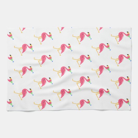 Flamingo keukenhanddoek (Horizontaal)