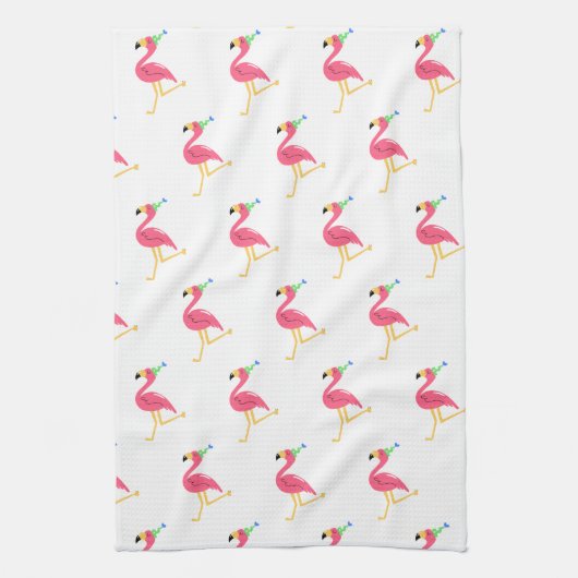 Flamingo keukenhanddoek (Verticaal)