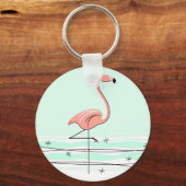 Flamingo key chain green sleutelhanger (Voorkant)