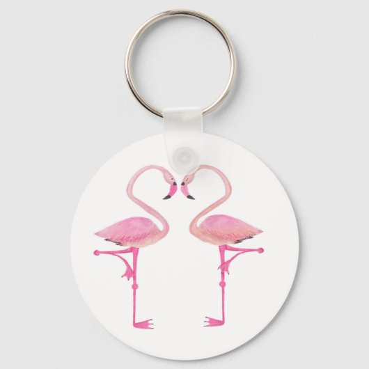 Flamingo keyring sleutelhanger (Voorkant)