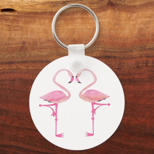 Flamingo keyring sleutelhanger (Voorkant)