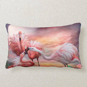 Flamingo Kiss Art Decorator Pillow Kussen