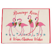 Flamingo Kisses Warm-kerstcadeautas Groot Cadeauzakje (Voorkant)