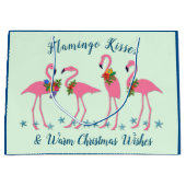 Flamingo Kisses Warm-kerstcadeautas Groot Cadeauzakje (Voorkant)