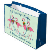 Flamingo Kisses Warm-kerstcadeautas Groot Cadeauzakje (Achterkant Gekanteld)