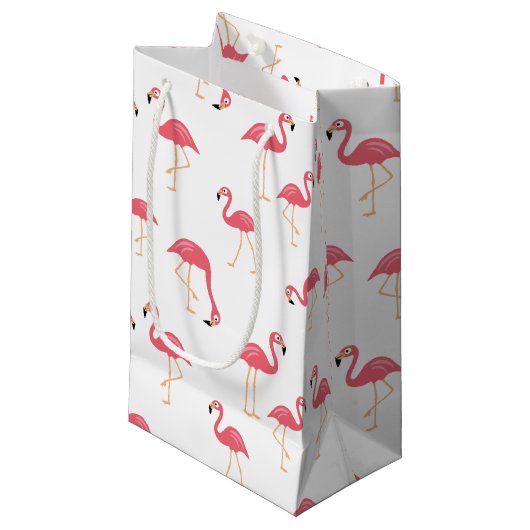 Flamingo Klein Cadeauzakje (Voorkant Gekanteld)