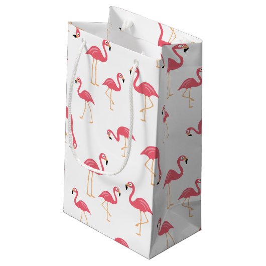 Flamingo Klein Cadeauzakje (Achterkant Gekanteld)
