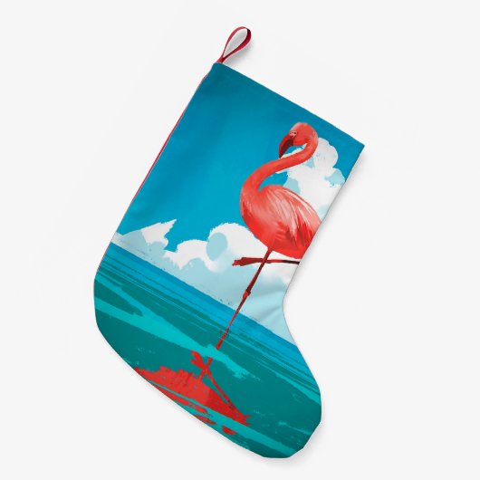 Flamingo Kleine Kerstsok (Voorkant (Hangend))