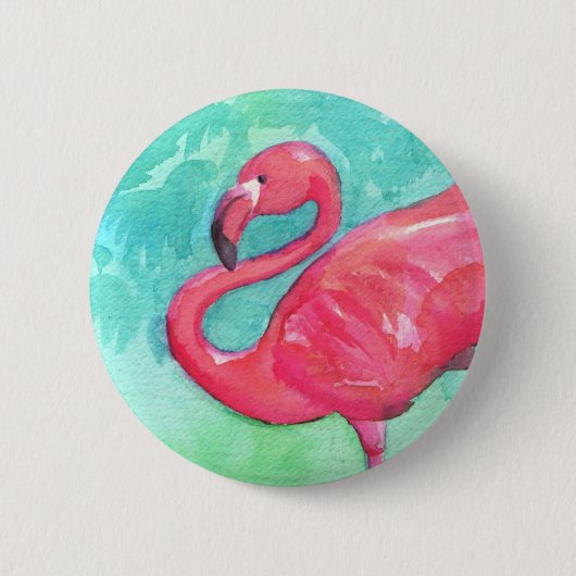 Flamingo-knop Ronde Button 5,7 Cm (Voorkant)