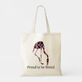 Flamingo Koe Spots Weird Pride Tote Bag (Achterkant)