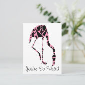 Flamingo Koeienvlekken Jij Bent Zo Raar Briefkaart (Staand voorkant)