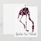 Flamingo Koeienvlekken Jij Bent Zo Raar Briefkaart (Voorkant / Achterkant)