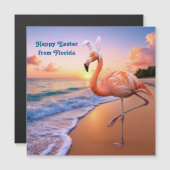 Flamingo Konijnenoren Leven Magnetische Kaart (Voorkant / Achterkant)