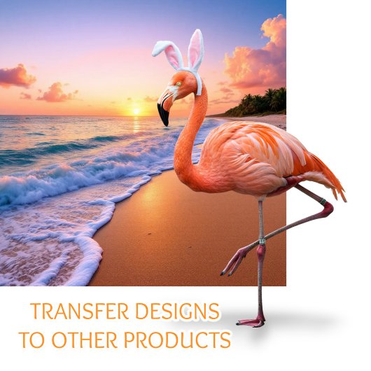 Flamingo Konijnenoren Leven Magnetische Kaart