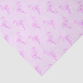 Flamingo Koorts Roze Tropisch Patroon Tissuepapier (Detail)