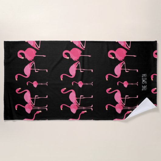 Flamingo-koppel Strandlaken (Voorkant)